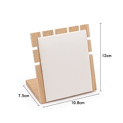 Белый Стеллаж для выставки товаров ожерелья из искусственной кожи, деревянные подставки для украшений для подвешивания ожерелья, прямоугольные, белые, 7.5x10.8x12 см