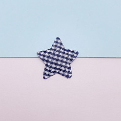 Черный Узор тартан в форме звезды пришиваем аксессуары с рельефным орнаментом, украшение для шитья своими руками, чёрные, 35 мм