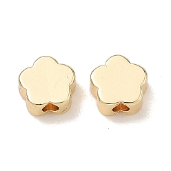 Light Gold Латунные бусины, цветок, стойки покрытие, долговечный, золотой свет, 5x5x2.5 мм, отверстие : 1.2 мм