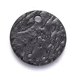 Electrophoresis Black 304 прелести нержавеющей стали, , лазерная резка, плоско-круглые, ионное покрытие (ip), электрофорез черный, 12x1 мм, отверстие : 1.4 мм