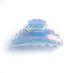 Cloud PVC Plastic Claw Hair Clips, for Women Girls, Cloud, 40x80x40mm