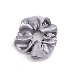 Темно-Серый Резинки для волос из атласного волокна для девочек и женщин, темно-серый, 90 мм