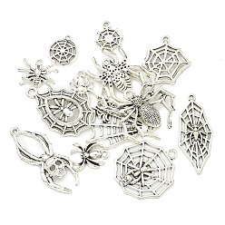 Mixed Shapes 13шт. подвески из сплава в тибетском стиле на тему хеллоуина, разнообразные, 17~40x13~31x2~6 мм, отверстие : 1.4~2.5 мм