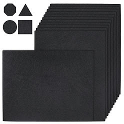 Noir Feutre rectangulaire non tissé, artisanat de bricolage, noir, 200x160x5mm