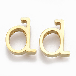Letter D 304 Stainless Steel Pendants, Golden, Letter, Letter.D, 13x10x3mm, Hole: 1.8mm
