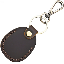 Коричневый Овальные подвески из коровьей кожи, со сплавочной фурнитурой, платина, кофе, 130 мм