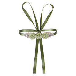 Зеленый Пояс для свадебного платья из полиэстера с кристаллами и стразами, изысканный пояс для свадебного пояса, зелёные, 2700 мм