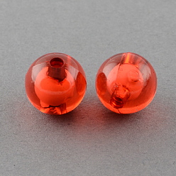 (123L) Белый крем непрозрачный блеск Прозрачные акриловые бусины, бусина в бусине, круглые, огнеупорный кирпич, 8 мм, Отверстие : 2 мм , около 2050 шт / 500 г