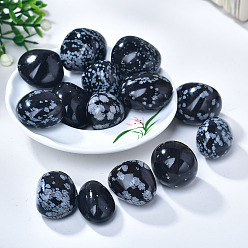 Обсидиан Натуральные снежные камни из обсидиана, энергетические минералы, драгоценные камни, украшение дома, 20~30 мм