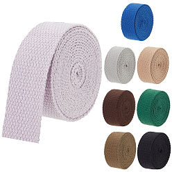 (52) Непрозрачная лаванда 16 ярды 8 цвета плоские поликоттоновые ленты, для изготовления лямок для сумок, разноцветные, 25x1.2 мм, 2 ярды / цвет