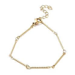 Золотой Ионное покрытие (IP) 304 браслет-цепочка из нержавеющей стали с поворотными звеньями, золотые, 6-3/8 дюйм (16.3 см)