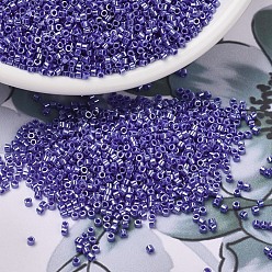 (DB1569) Непрозрачный Голубо-синий Блеск Бусины miyuki delica, цилиндр, японский бисер, 11/0, (дб 1569) непрозрачный голубой голубой блеск, 1.3x1.6 мм, Отверстие: 0.8 мм, о 2000 шт / бутылка, 10 г / бутылка