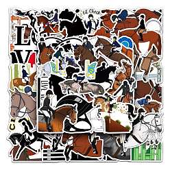 Sports Водонепроницаемые наклейки из ПВХ, для чемодана, скейтборде, холодильник, шлем, оболочка мобильного телефона, спортивный тематический узор, 55~85 мм, 50 шт / пакет