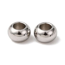 Нержавеющая Сталь Цвет Устойчивы к потускнению 201 разделительные бусины из нержавеющей стали, пончик, цвет нержавеющей стали, 5x3.1 мм, отверстие : 1.8 мм