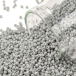 (53) Opaque Gray TOHO Round Seed Beads, Japanese Seed Beads, (53) Opaque Gray, 15/0, 1.5mm, Hole: 0.7mm, about 3000pcs/bottle, 10g/bottle