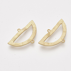 Матовый Золотой Цвет Соединители звеньев сплава, полукруглый, матовый золотой цвет, 16.5x27.5x3~3.5 мм, отверстие : 1~1.2 мм