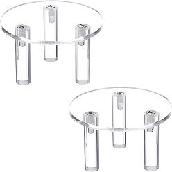 Прозрачный Акриловая платформа дисплея, аксессуары для дисплея модели игрушки, круглые, прозрачные, 80x50 мм