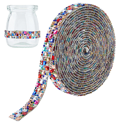 Разноцветный Стразы для термоаппликации из стекла (двусторонняя клейкая основа)., горный хрусталь, аксессуары для костюма, красочный, 12x2 мм