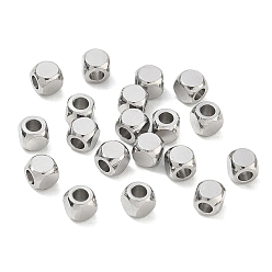 Stainless Steel Color 304 Stainless Steel Spacer Beads, Cube, Tarnish Free, Stainless Steel Color, 4x4x4mm, Hole: 2mm