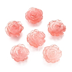 Вишневый Кварц Резные подвески из кварцевого стекла с вишней, , 19.5~25.5x19.5~25.5x7.5~9.5 мм, отверстие : 0.8~1.2 мм