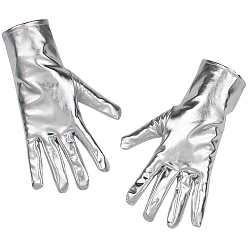 Гейнсборо Женские блестящие перчатки из искусственной кожи, светло-серые, 235x94x1 мм