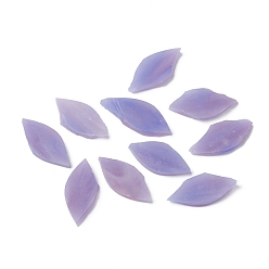 Лиловый Лепестковая мозаичная плитка, кусочки мозаики из стеклянных листьев, для поделок своими руками украшения дома искусства, сирень, 24.5~26x11~11.5x2.5~3 мм, около 40~41 шт / упаковка