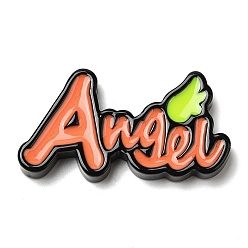 Темно-Оранжевый Непрозрачные кабошоны из смолы, Слово ангел, темно-оранжевый, 22x42x5 мм