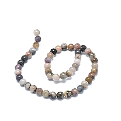 Labradorite Natural Rhodonite Beads Strands, Round, 8mm, Hole: 1.2mm, about 47pcs/strand, 15.16 inch(38.5cm)