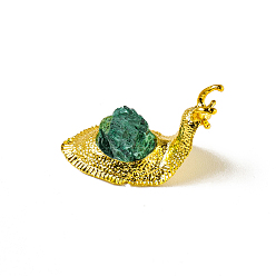 Малахит Украшения из натурального малахита, для домашнего офисного стола, улитка, 50 мм