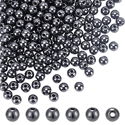 Немагнитные Гематит 3 нити немагнитные синтетические гематитовые бусины нити, круглые, 6 мм, отверстие : 1.5 мм, около 68~72 шт / нитка, 16 дюйм
