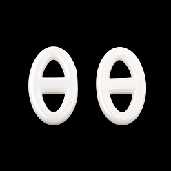 Белый Биокерамика циркониевые керамические подвески-соединители, не выцветает и гипоаллергенен, без никеля , овальные, белые, 14x8.5x2 мм, отверстие : 3.5x3.5 мм