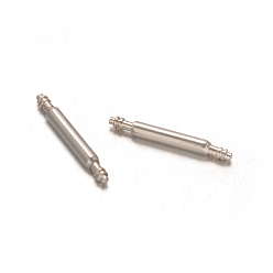 Stainless Steel Color Tarnish Resistant Stainless Steel Double Flanged Spring Bar Watch Strap Pins, Stainless Steel Color, 12x1.5mm