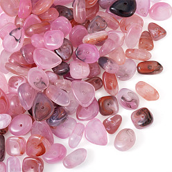 Серо-розавый 50g прозрачные акриловые бусины, самородки, два тона, увядшая роза, 10~14.5x7~11x4.5~6 мм, отверстие : 1.4 мм