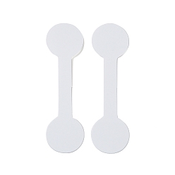 Белый Складные ценники на ювелирные изделия из чистой бумаги, записываемая клейкая этикетка для ювелирных изделий для колец, Ожерелье, , круглые, белые, 5.1x1.4x0.01 см