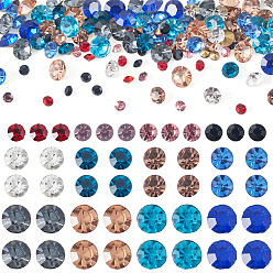 (52) Непрозрачная лаванда Заостренные заднее стекло горный хрусталь кабошоны, шпильки для ногтей, аксессуары для украшения ногтей для женщин, с покрытием на задной стороне, граненые, алмаз, разноцветные, 2~4x1~2.4 мм, 360 шт / комплект