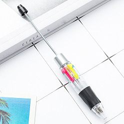 Черный Пластиковая шариковая ручка, бисерная ручка, для индивидуальной ручки с ювелирными бусинами, чёрные, 149x14 мм