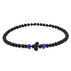 Черный Регулируемые браслеты из нейлоновой оплетки из бусин, чёрные, 5-1/4~7-5/8 дюйм (13.5~19.5 см)