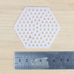 Белый Пластиковый сетчатый холст в форме шестиугольника, для вязания сумок своими руками аксессуары для вязания крючком, белые, 70 мм