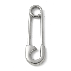 Нержавеющая Сталь Цвет 304 подвески из нержавеющей стали, подвески в форме скрепки, цвет нержавеющей стали, 31x10x2 мм, отверстие : 4 мм