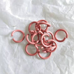 Темный Лосось Открытые кольца для прыжков из окрашенного железа для выпечки, круглые кольца, темный лосось, 10x1.4 мм