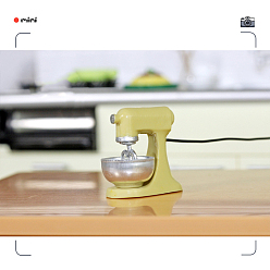 Темный Хаки Мини тестомесы на подставке из смолы, миниатюрные украшения, аксессуары для кукольного домика с микро-ландшафтом, притворяясь опорными украшениями, Темный хаки, 31x32 мм