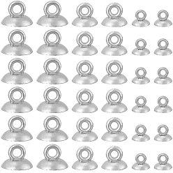 Платина 300шт 3 стиль пластиковые бусины колпачки подвески дужки с чашечными штифтами дужки, для подвесных планок, платина, 4.5~7x6~10 мм, отверстие : 1.6~2 мм, 100 шт / стиль