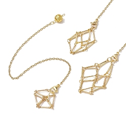 Золотой 3 шт. 3 стили 304 цепочка из нержавеющей стали макраме мешочек пустой держатель для камней маятники для биолокации, золотые, 250 мм, отверстие : 2.5 мм, 1 шт / стиль