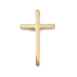 Золотой 304 подвески из нержавеющей стали, перекрестной, ионное покрытие (ip), золотые, 42.5x26x4 мм, отверстие : 3 мм