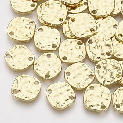 Light Gold Соединители звеньев сплава, плоско-круглые, золотой свет, 11.5x11x2 мм, отверстие : 1.4 мм