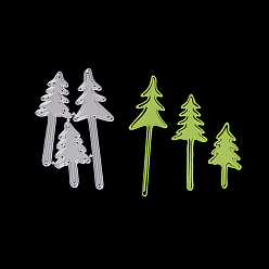 Матовый Платиновый Цвет Рождественская елка рамка из углеродистой стали умирает трафареты, для diy scrapbooking / фотоальбом, декоративная тисняющая бумажная карточка, матовой платины, 10.4x5.9 см