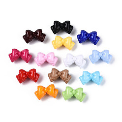 (52) Непрозрачная лаванда Непрозрачные акриловые бусины, бантом, разноцветные, 24.5x14.5x11.5 мм, отверстие : 2.5 мм, Около 250 шт / 500 г