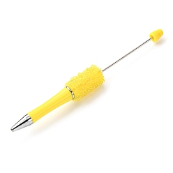 Желтый Акриловые ручки-бусины, с пластиком и сплавом, желтые, 148x16.5~17 мм