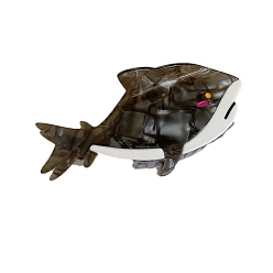 Кокосово-Коричневый Заколки для волос в форме когтей из ацетата целлюлозы, аксессуары для волос для женщин и девочек, акула, кокосового коричневый, 110x50 мм