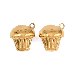 Food 304 прелести нержавеющей стали, без свинца и без кадмия, ионное покрытие (ip), чашка торт, 15x13x9.5 мм, отверстие : 1.6 мм